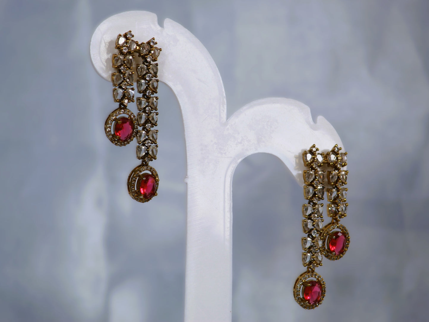 Ruby Nidhi Zirconia Jewellery Set