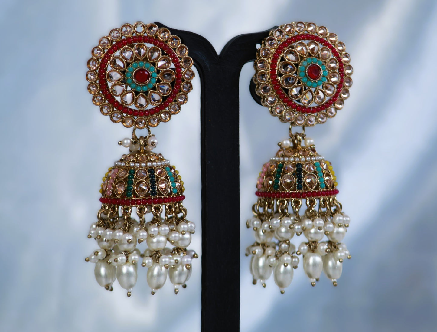 Multicolor Amolika Pearl Jewellery Set