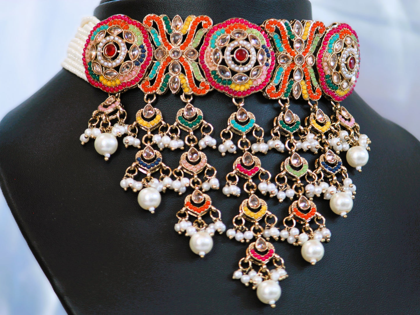 Multicolor Bipasha Pearl Jewellery Set