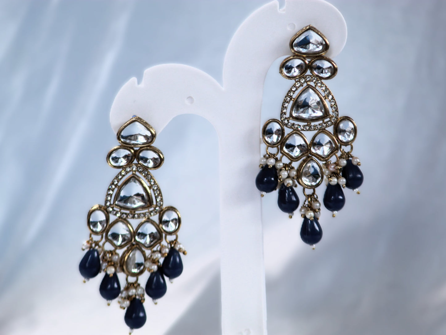 Navy Banita Kundan Jewellery Set