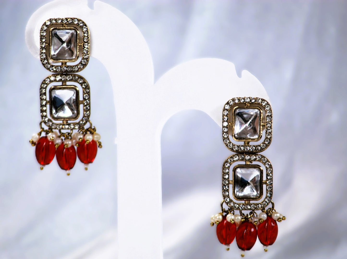 Maroon Bhuvi Kundan Jewellery Set