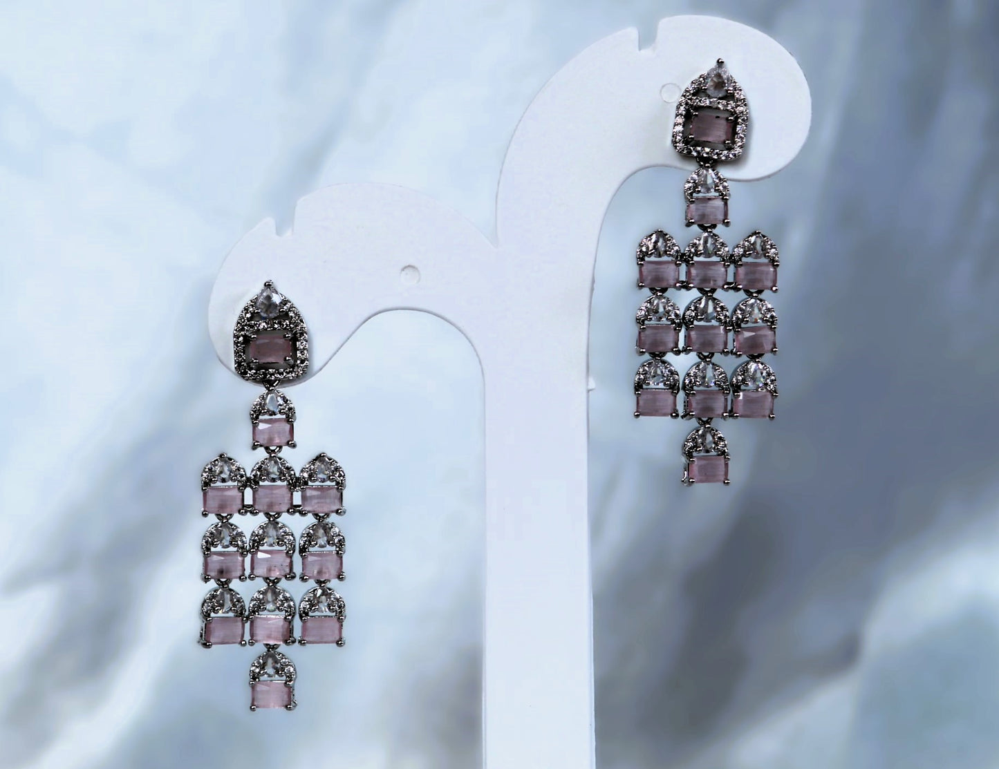 Blush Pink Jia Zirconia Jewellery Set