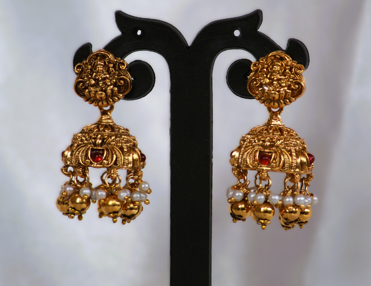 Green Anjana Temple Jewellery Set