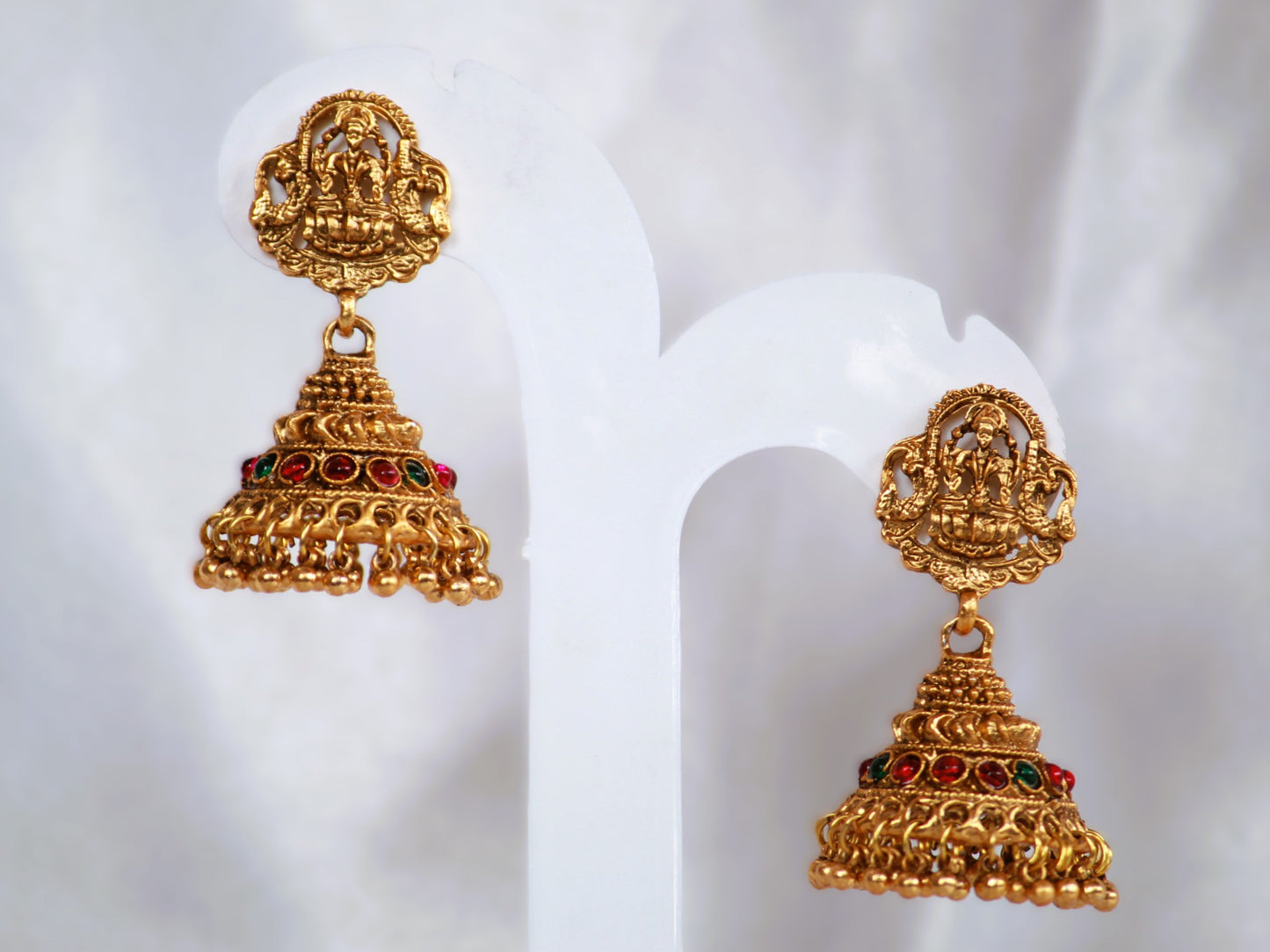 Green Mangalagauri Temple Jewellery Set