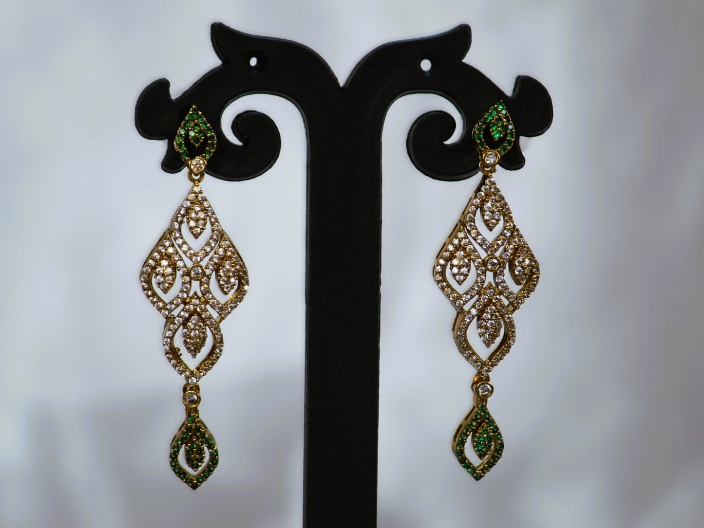 Green Sharmika Zirconia Jewellery Set
