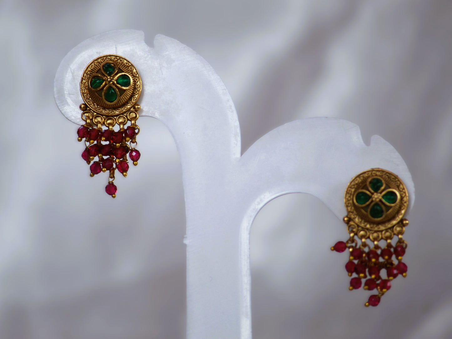 Red Anandi Antique Jewellery Set
