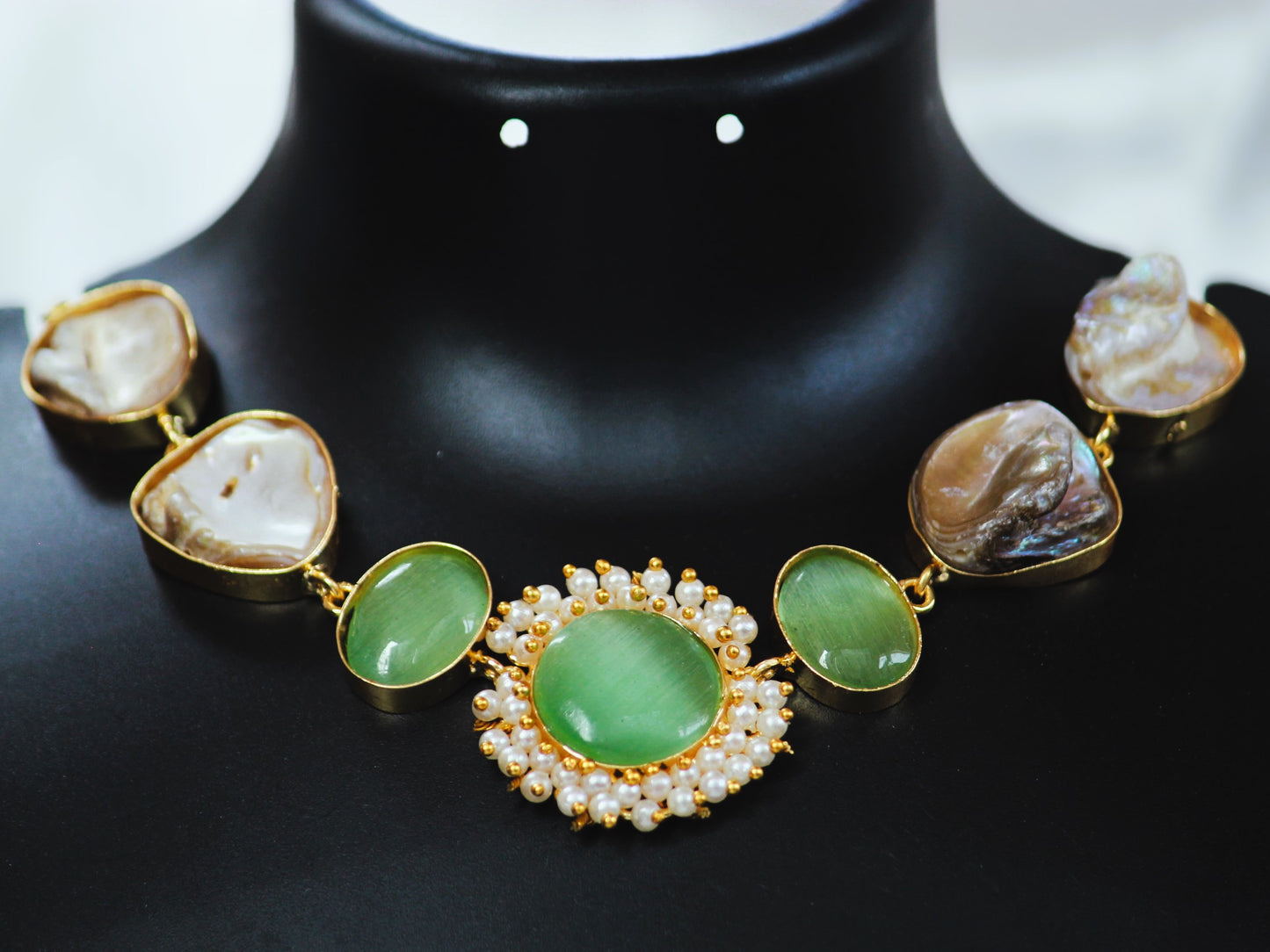 Green Lekha Pearl Jewellery Set