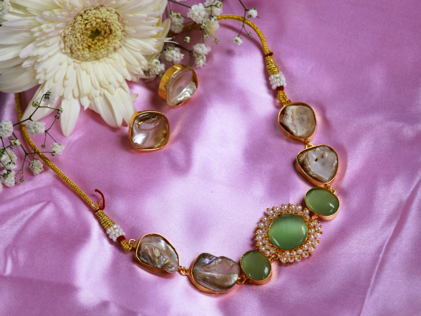 Green Lekha Pearl Jewellery Set