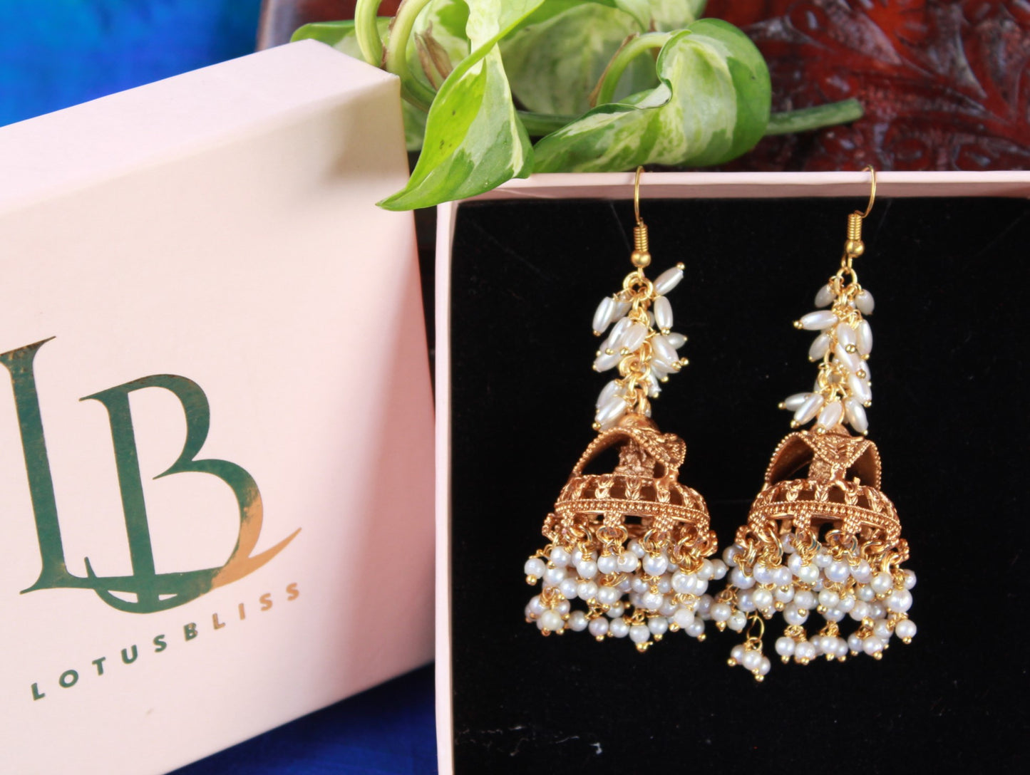 Golden Vinitha Jhumkis