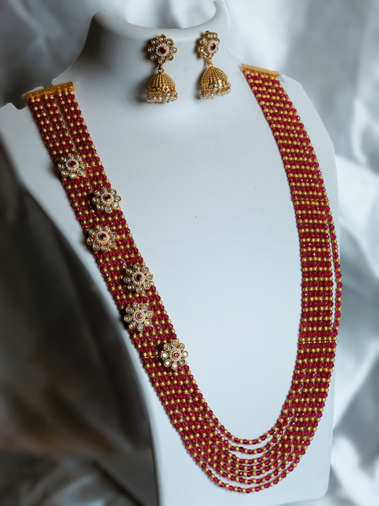 Pink Devaki Jewellery Set