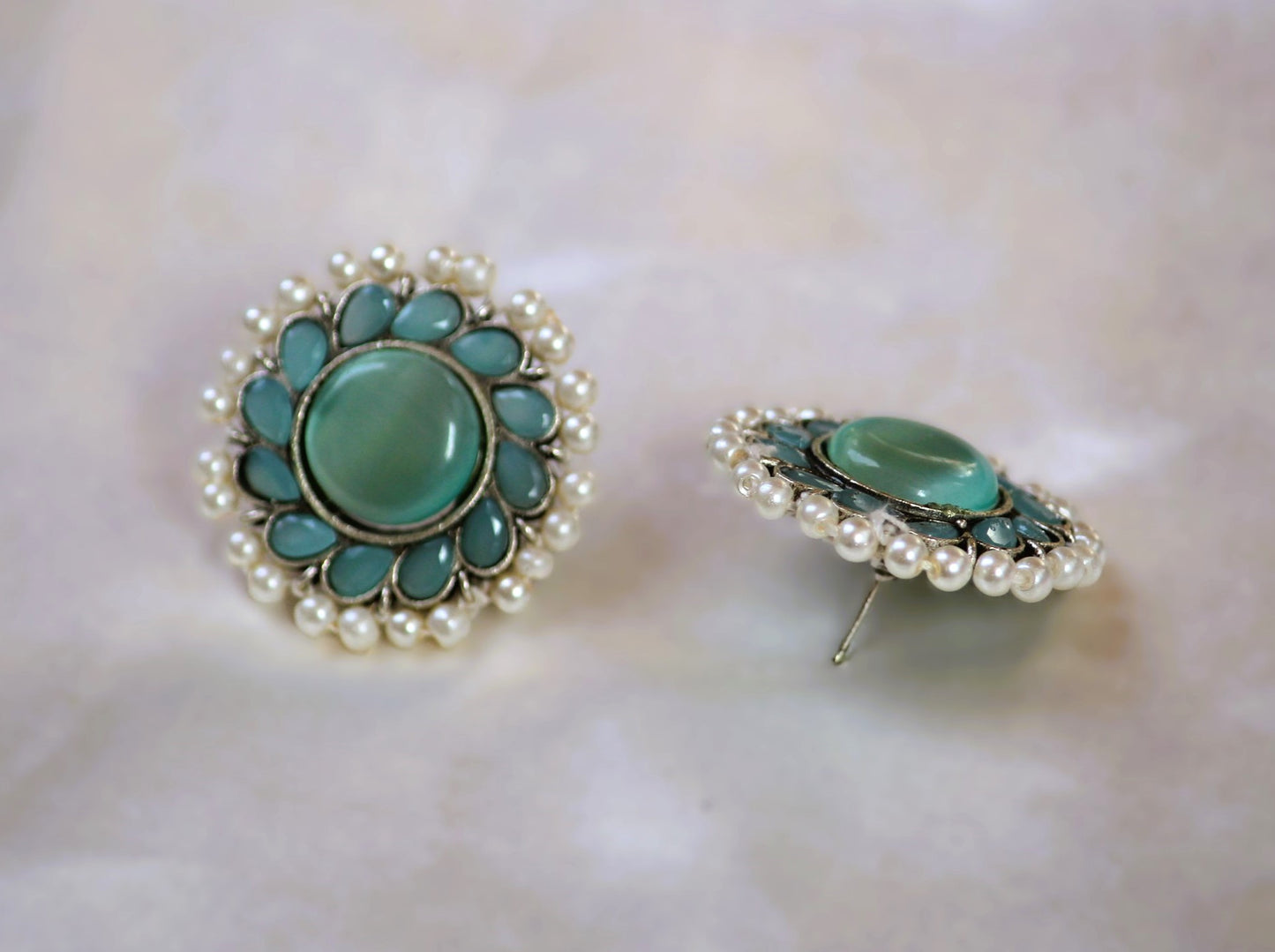 Mint Green Niyati Studs