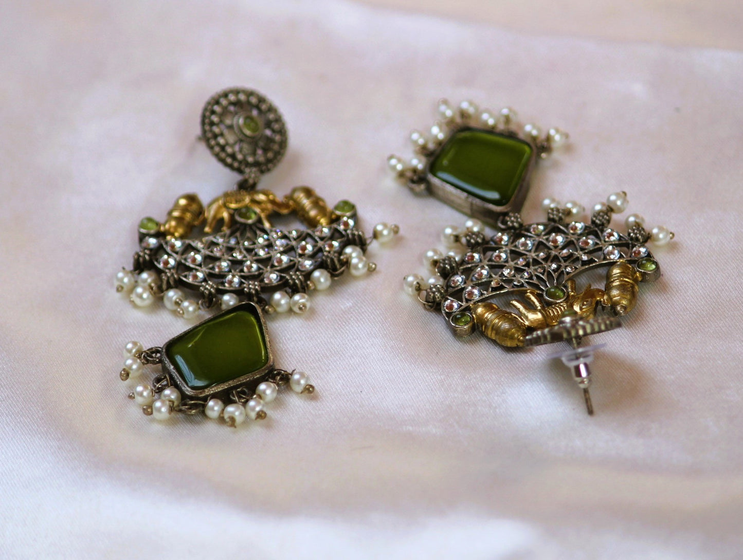 Mehendi Green Paravi Danglers