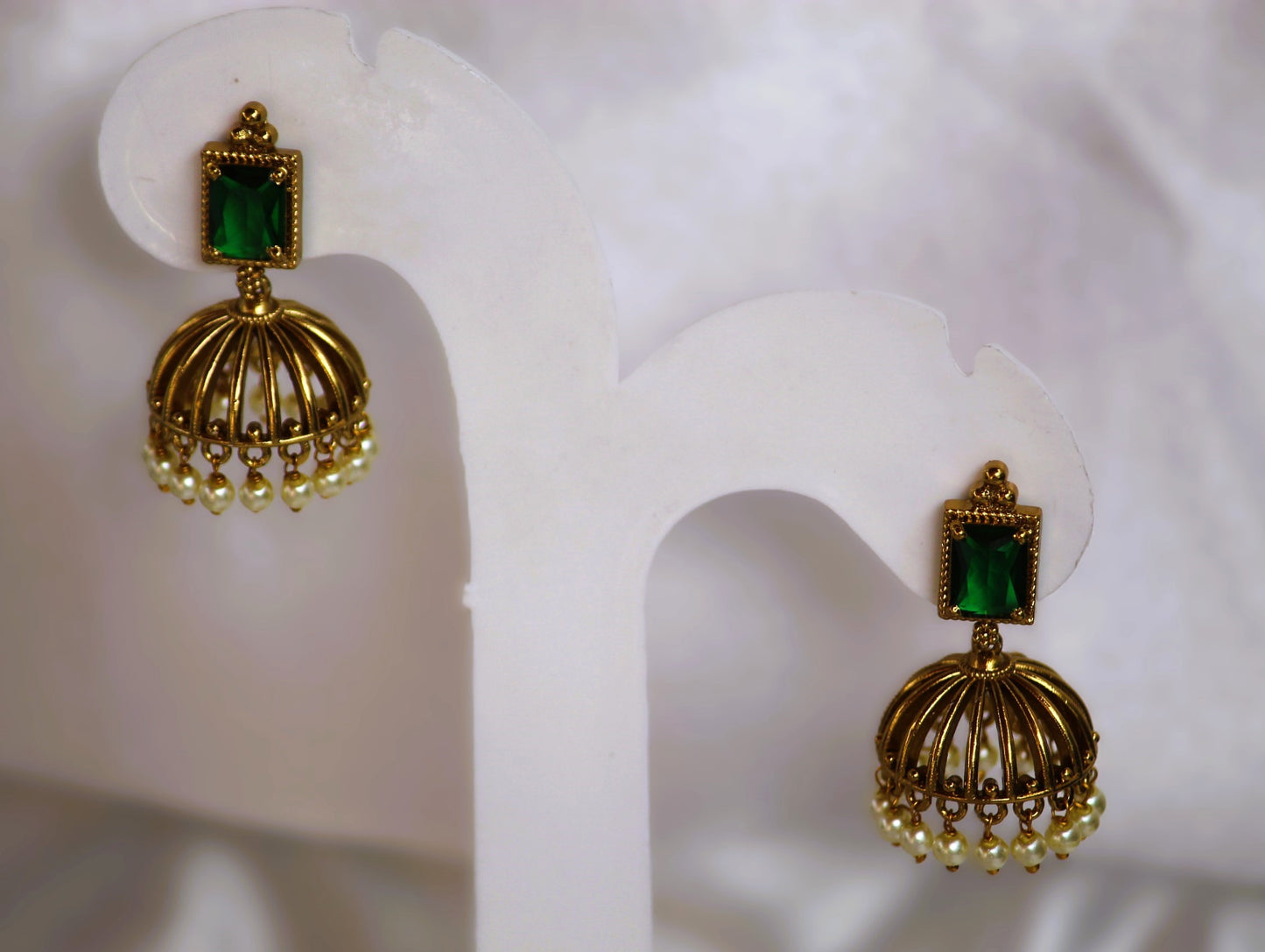 Green Parineeta Jhumkis