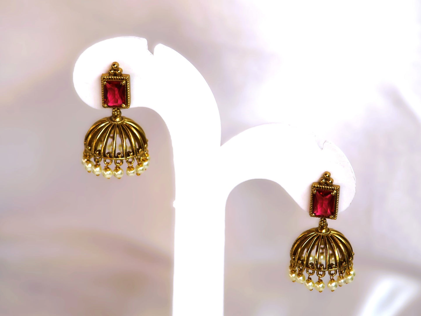 Pink Parineeta Jhumkis