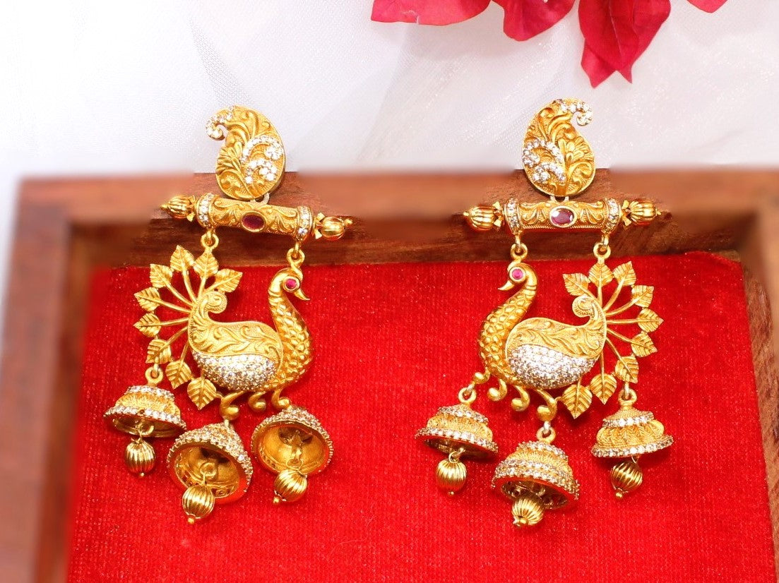 Golden Adhira Jhumkis