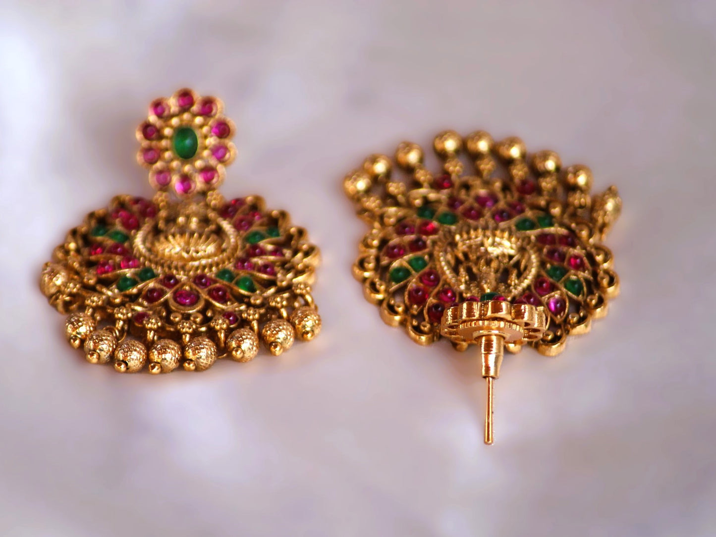 Multicolor Aashirya Temple Chandbalis