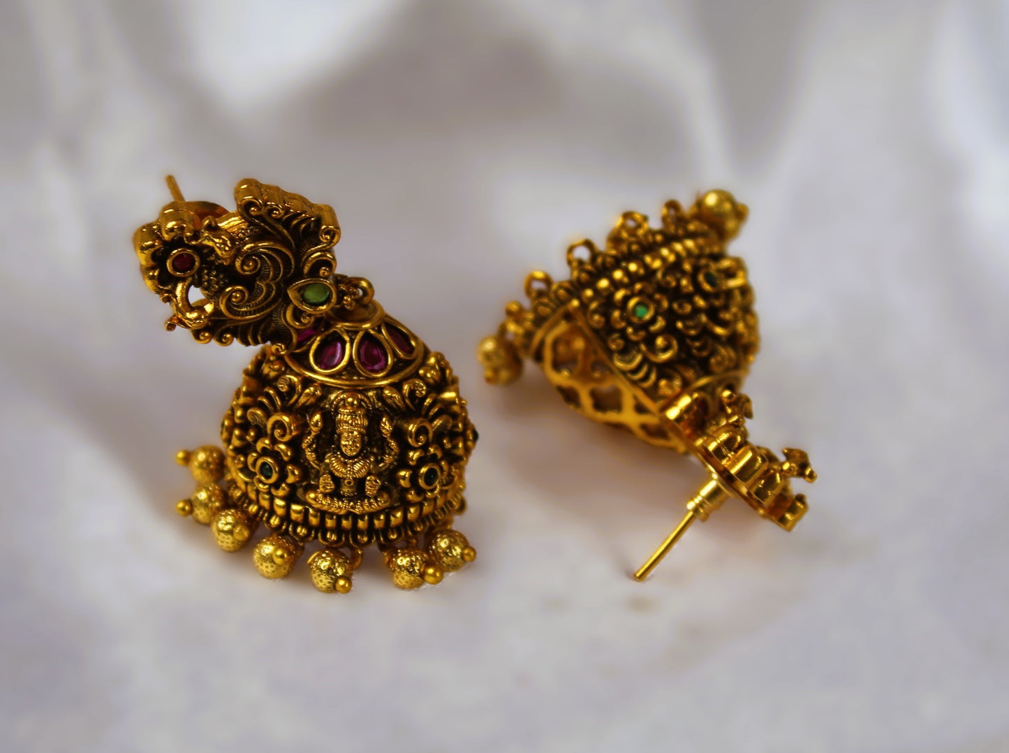 Golden Shubhiksha Temple Jhumkis