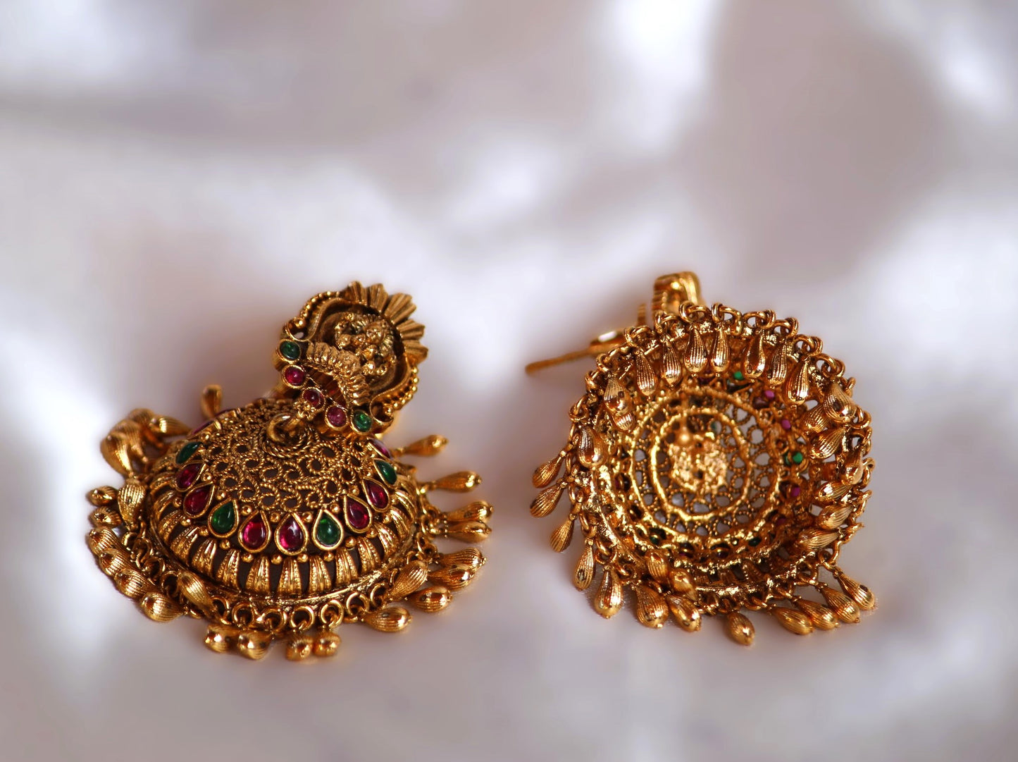 Golden Maheshwari Temple Jhumkis