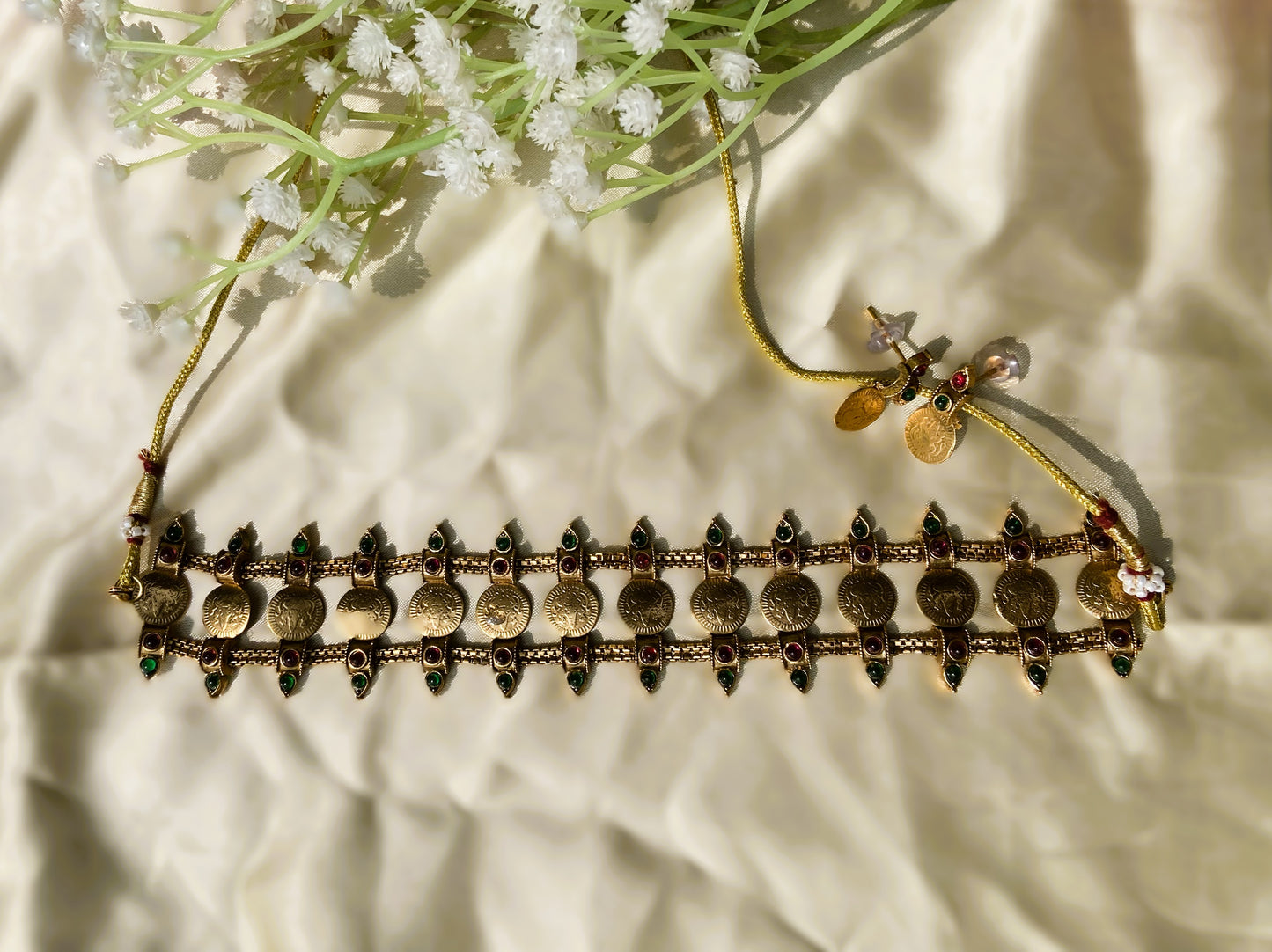 Multicolor Grishma Antique Jewellery Set