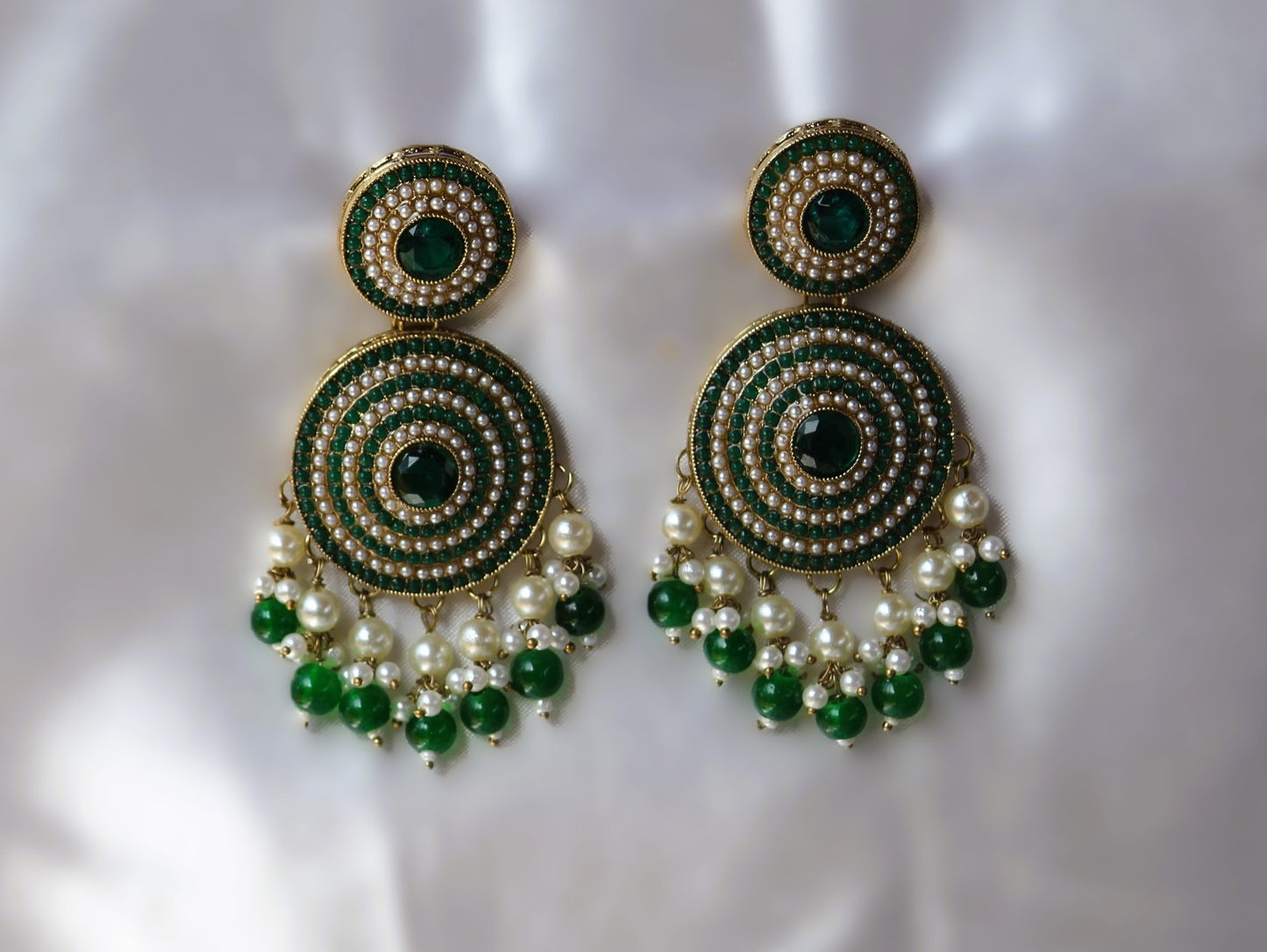 Green Swaroopa Danglers