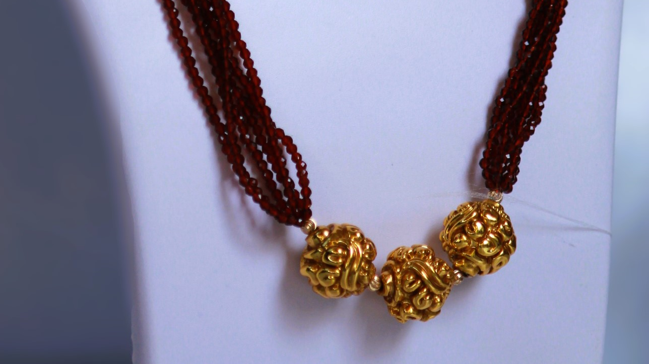 Maroon Darshini Hydro Beads Chain