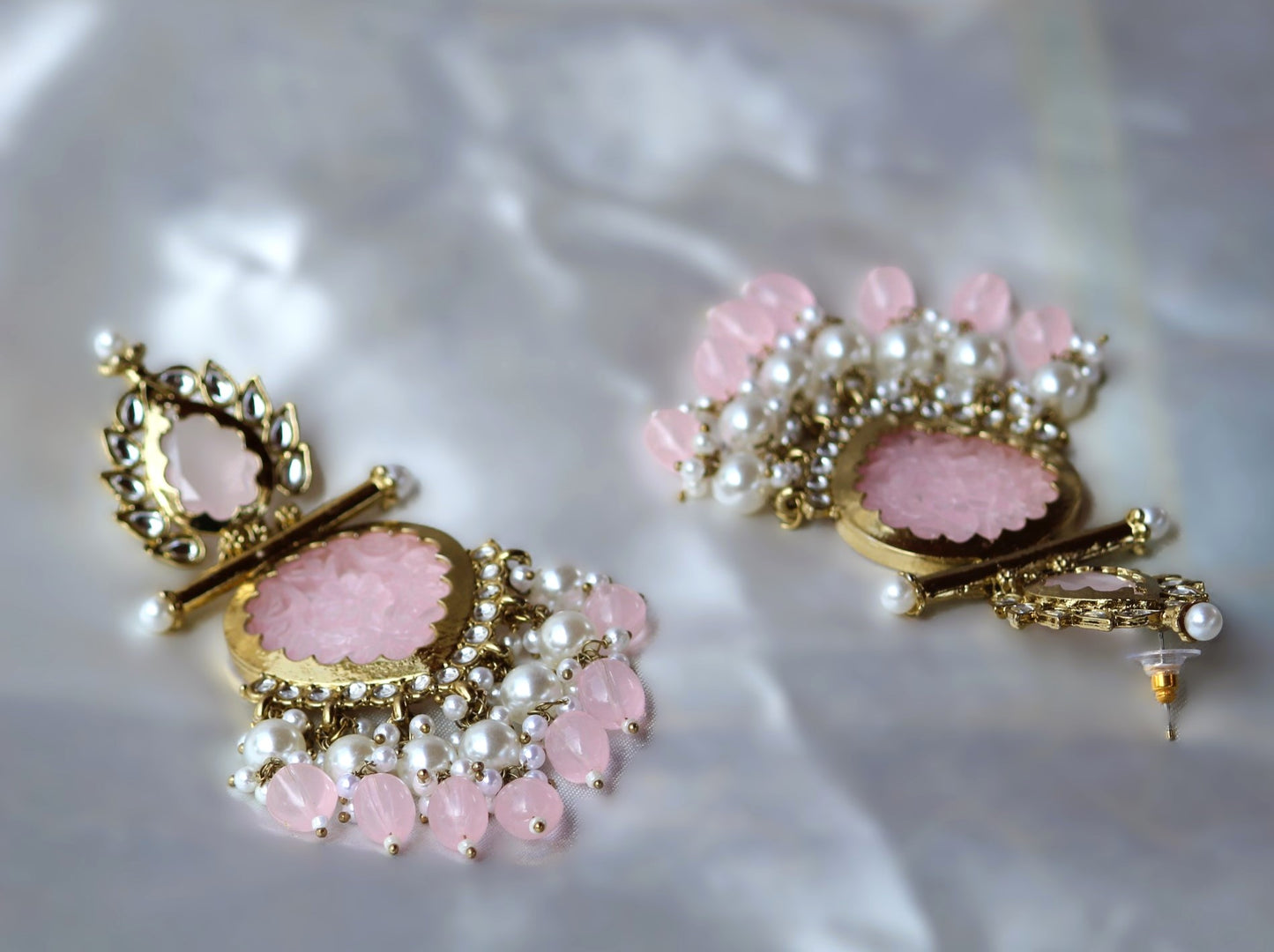 Blush Pink Mayoori Danglers