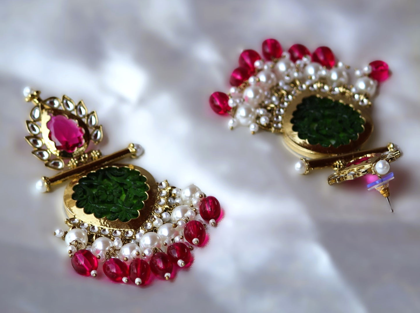 Green Rani Mayoori Danglers