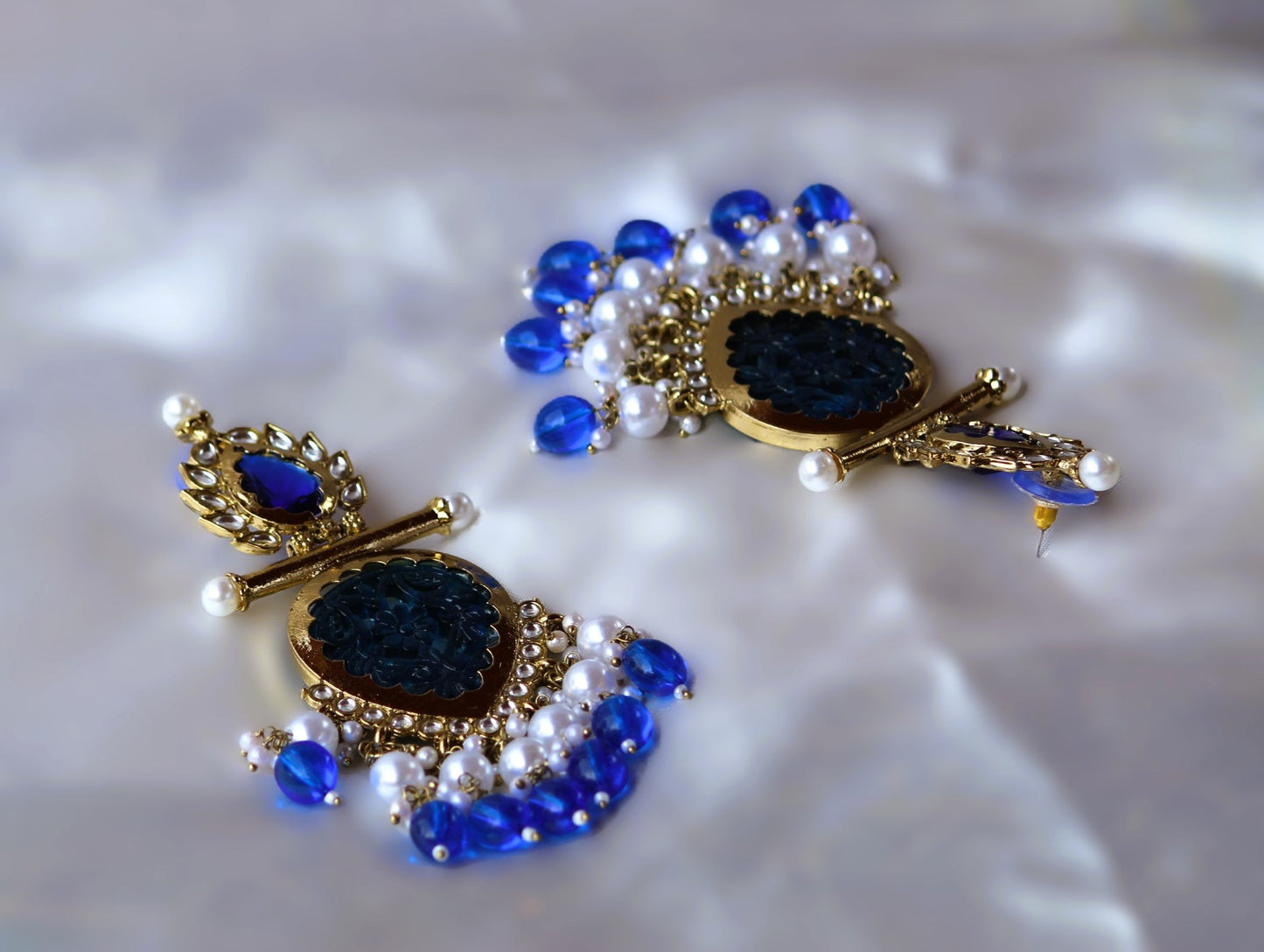 Royal Blue Mayoori Danglers
