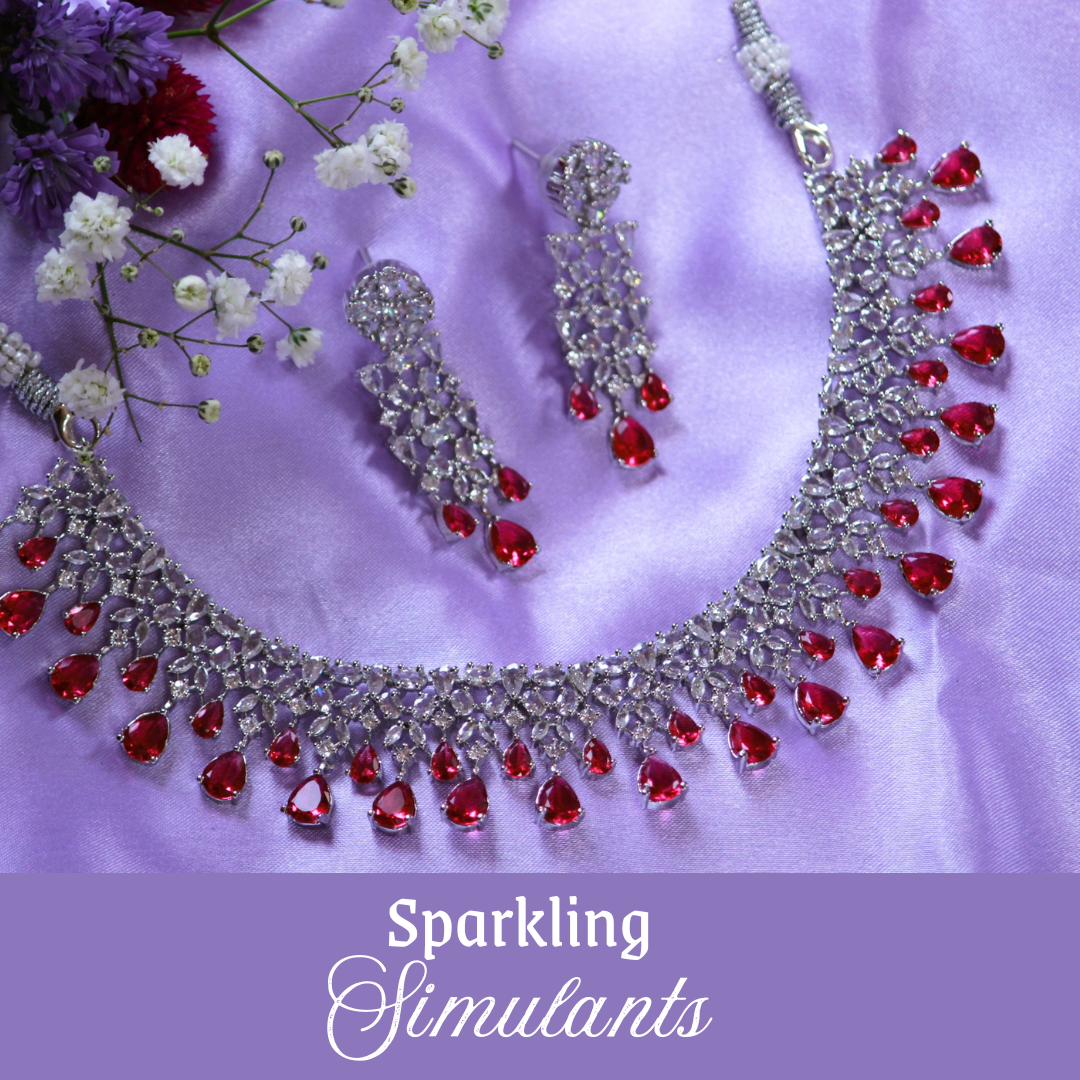 American Diamond Jewellery Set