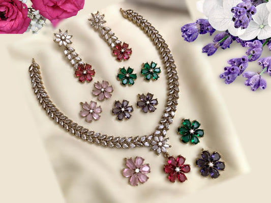 Multicolor Kshipra Victorian Jewellery Set