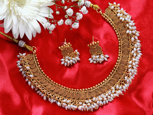 Golden Shyla Antique Jewellery Set