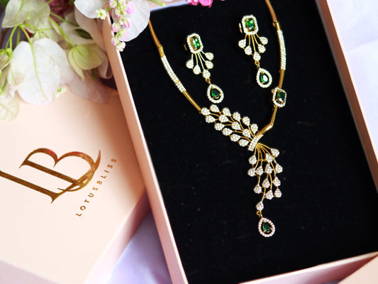 Green Raga Zirconia Hasli Set