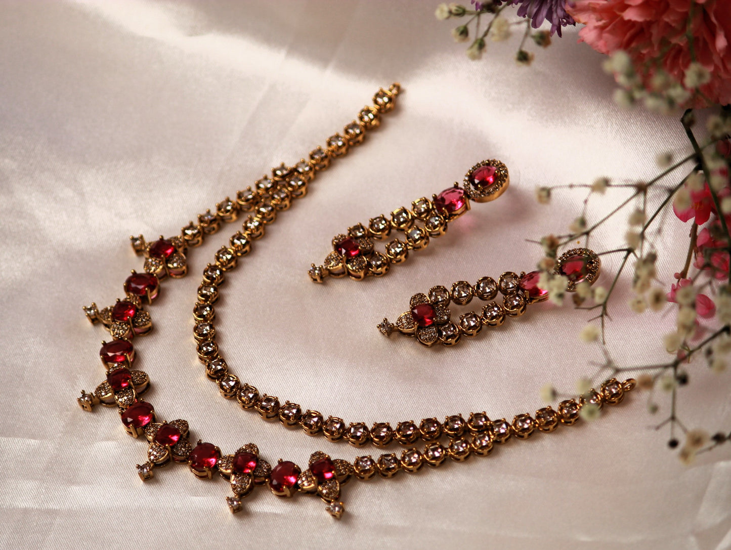 Ruby Mayra Zirconia Jewellery Set