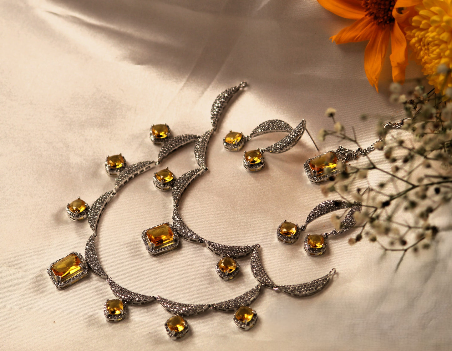 Lemon Yashna Zirconia Jewellery Set