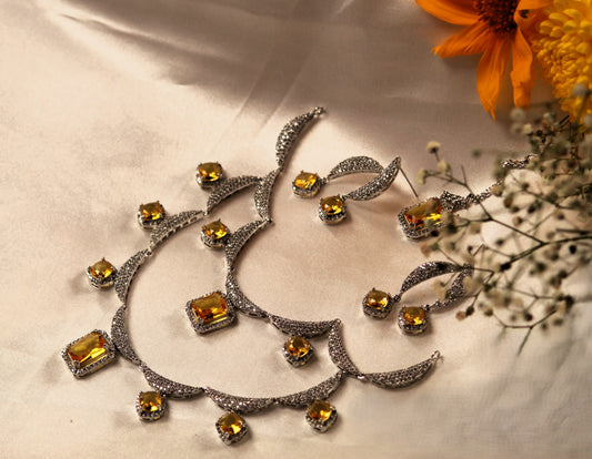 Lemon Yashna Zirconia Jewellery Set