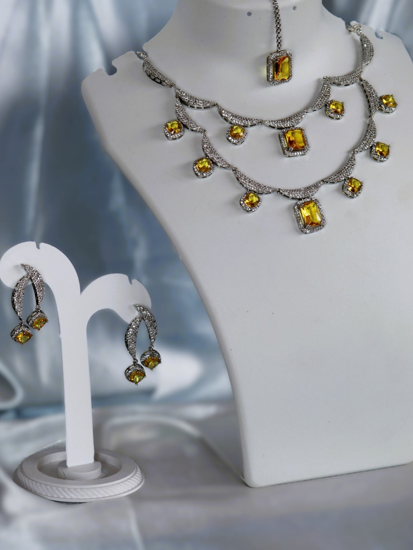 Lemon Yashna Zirconia Jewellery Set
