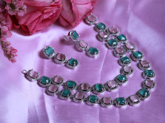 Multicolor Nayna Zirconia Jewellery Set