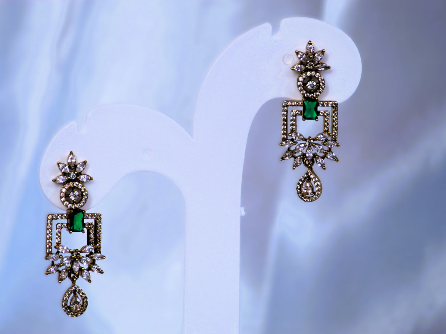 Green Dahlia Zirconia Jewellery Set