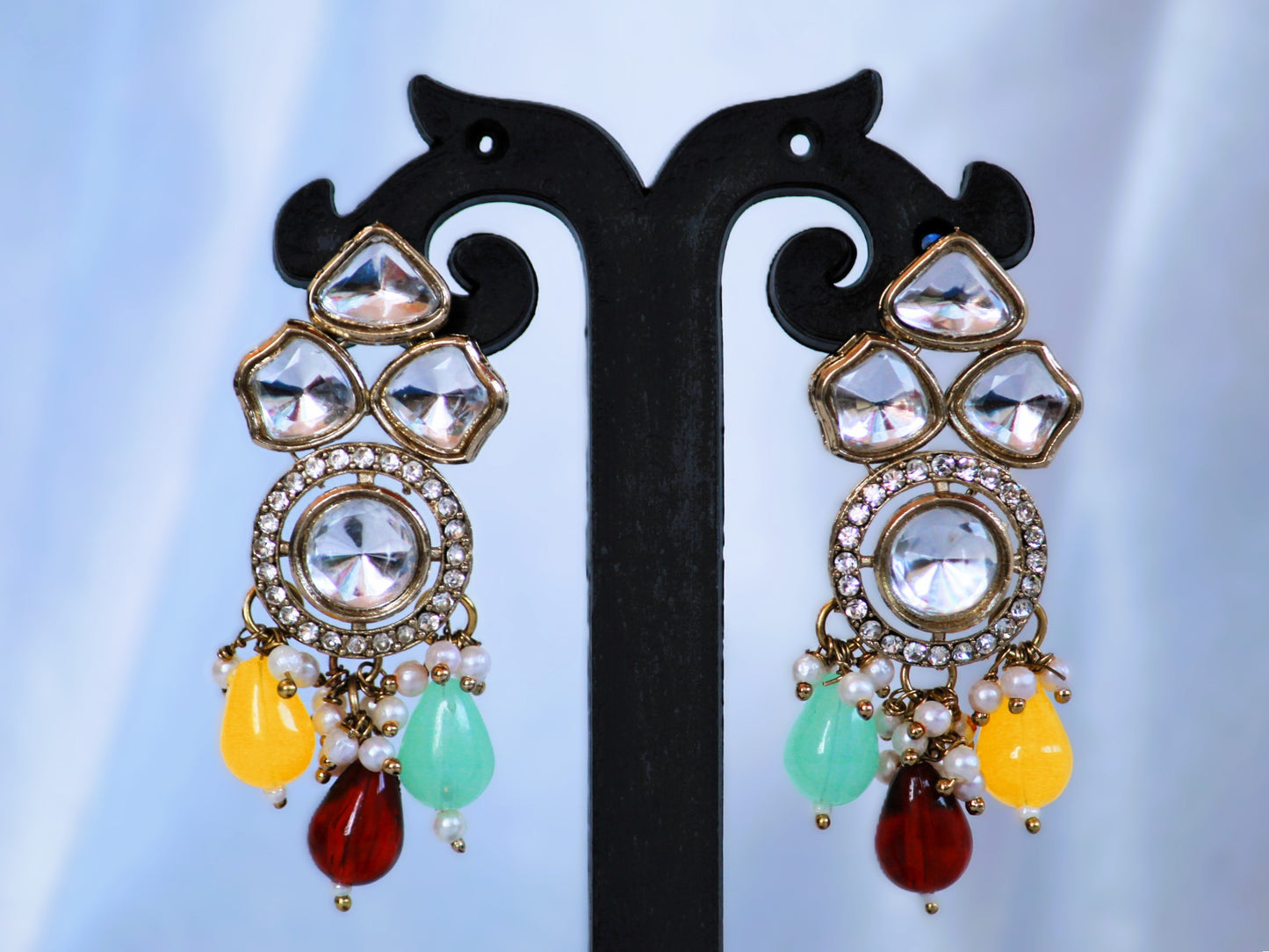 Multicolor Gamya Kundan Jewellery Set