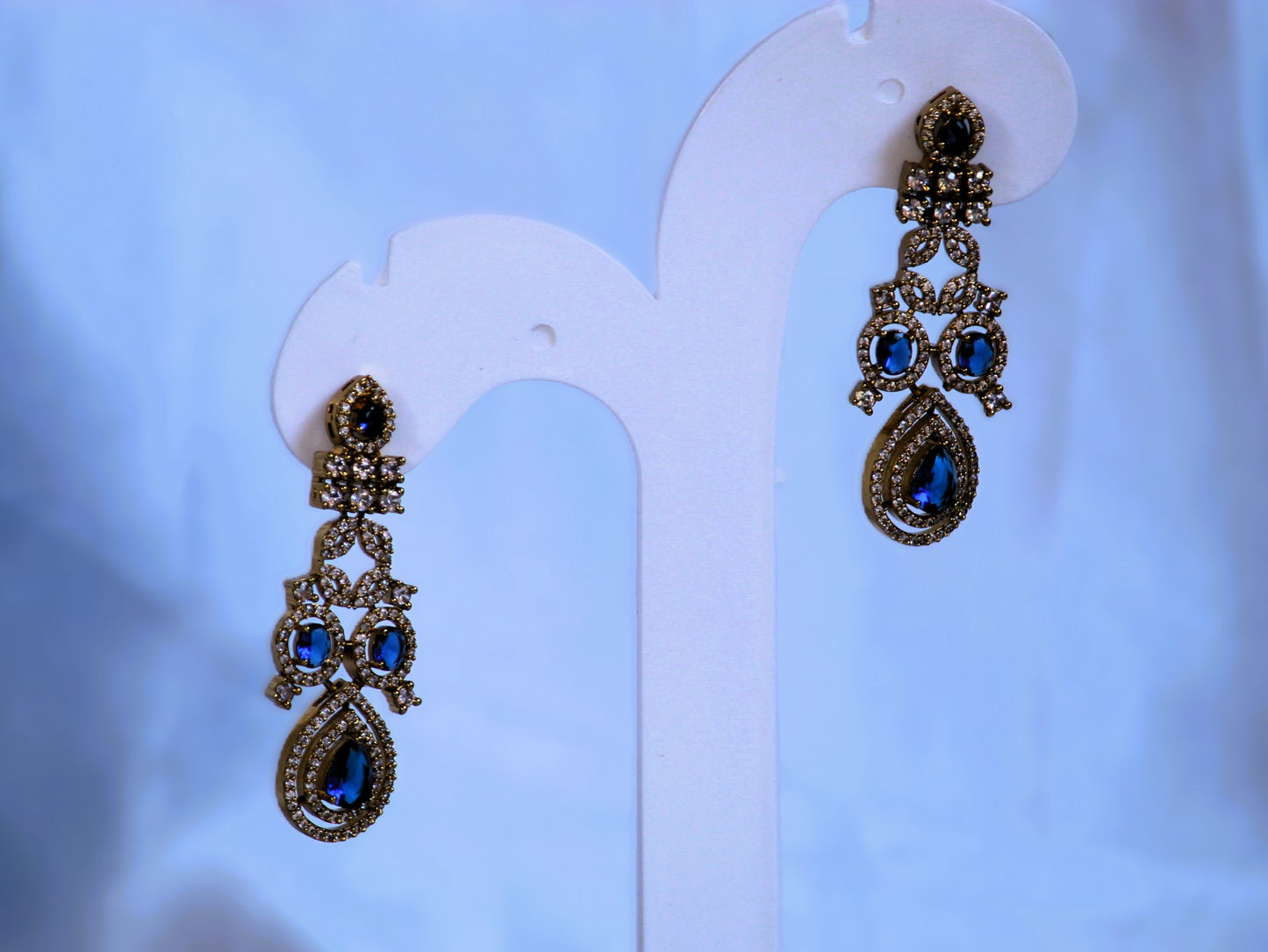 Navy Dhanvi Zirconia Jewellery Set