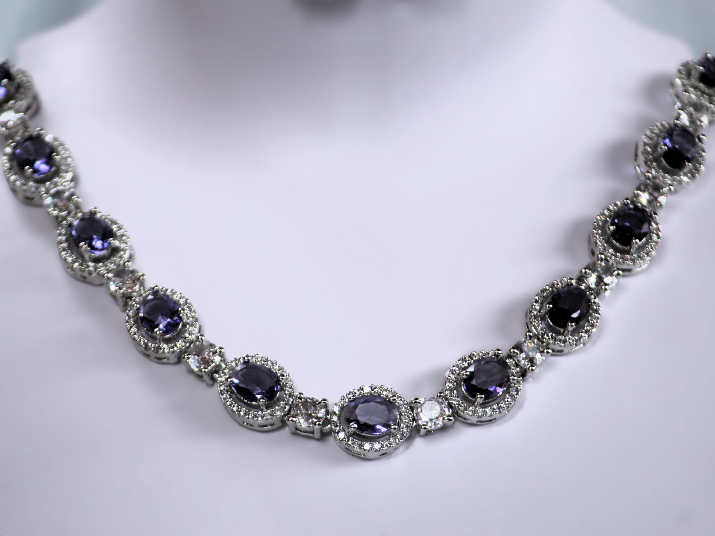 Purple Ria Zirconia Jewellery Set