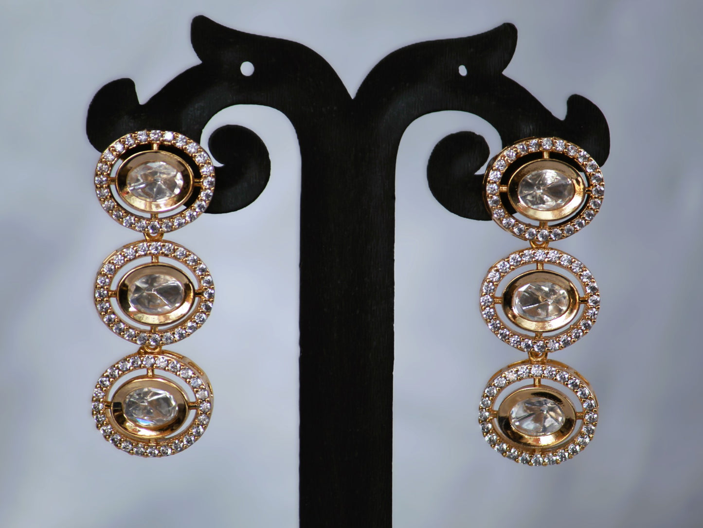 Golden Tanvee Zirconia Jewellery Set
