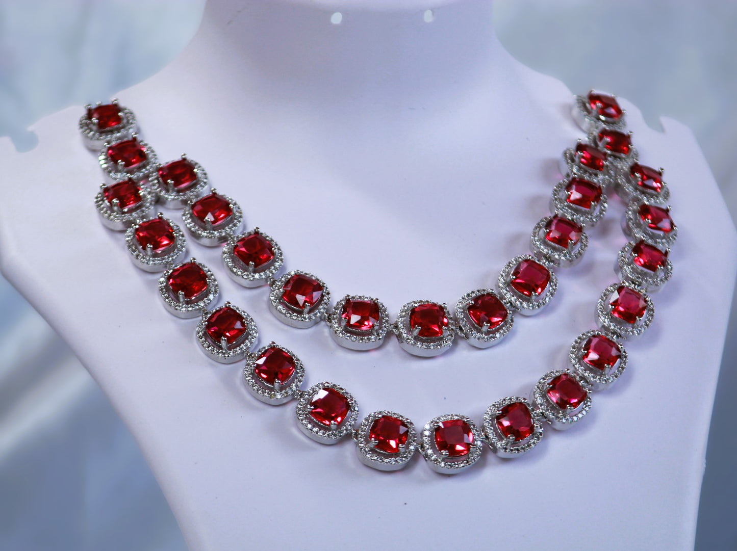 Ruby Nayna Zirconia Jewellery Set
