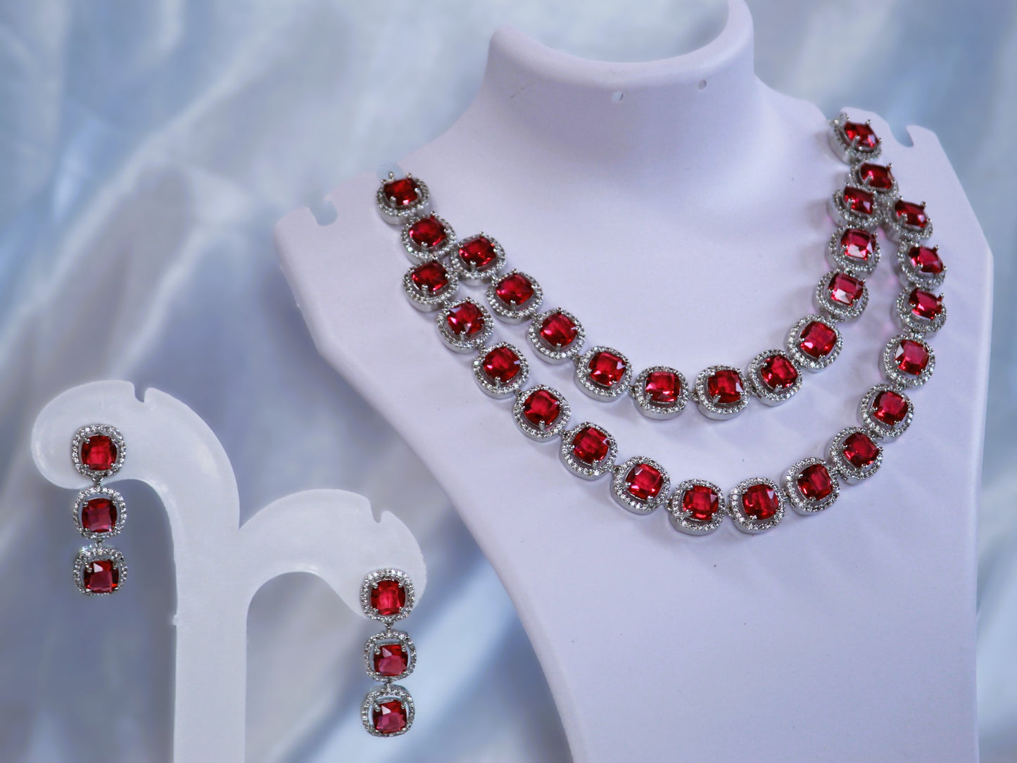 Ruby Nayna Zirconia Jewellery Set