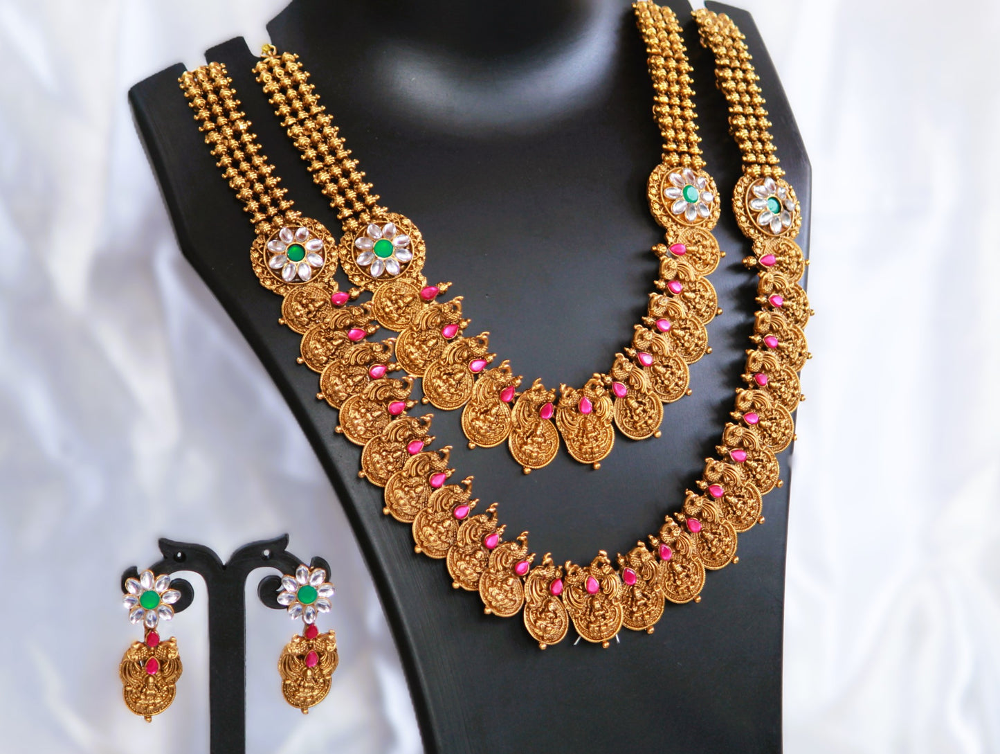 Golden Shubangi Bridal Temple Jewellery Set