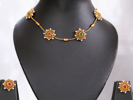 Multicolor Manushi Ethnic Jewellery Set
