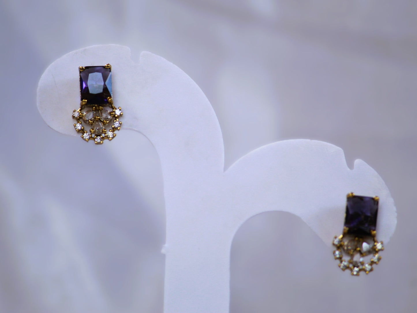 Purple Vibha Zirconia Jewellery Set