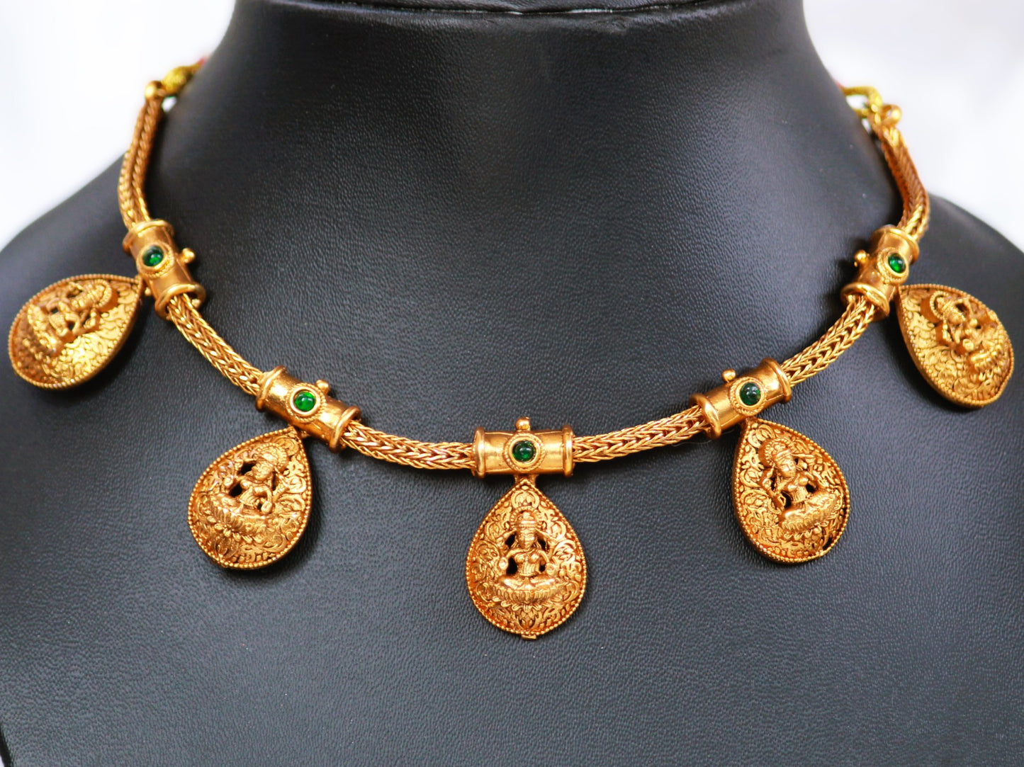 Golden Harini Temple Jewellery Set