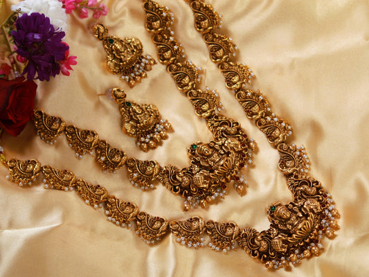 Golden Vamika Bridal Temple Jewellery Set