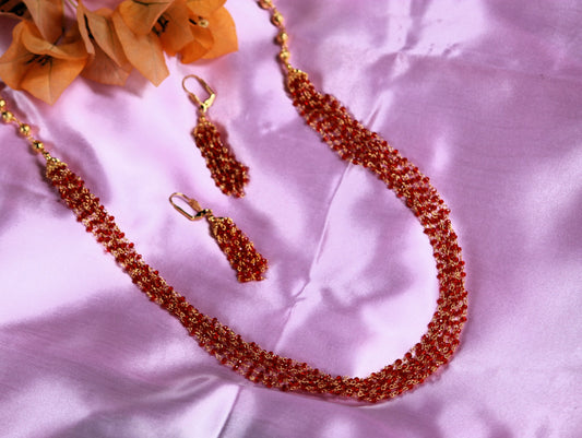 Red Dia Jewellery Set
